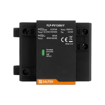 PV-Überspannungsableiter Typ 1 40kA FLP-PV1500/Y bis 1500V DC für Hutschiene Überspannungsschutz Blitzschutz Photovoltaik Varistortechnologie VDE A04200