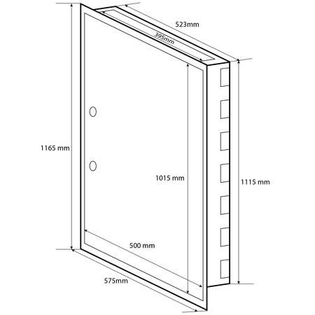 Doktorvolt Verteilerkasten Unterputz Sicherungskasten aus Metall 144 Module 6-reihig IP30 MP144/6/24