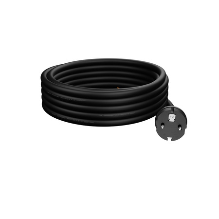 Anschlusskabel 4,5m IP44 mit geradem Stecker 250V 16A 3x2,5 mm² H05RR-F PP-40H Schwarz W-97278