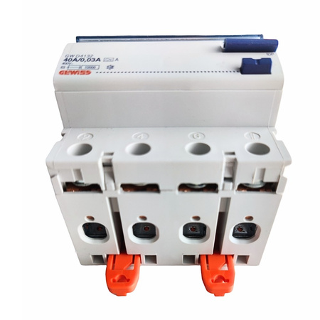 GEWISS Fehlerstromschutzschalter 4-polig 40A 30mA Typ A Fi-Schalter RCD GWD4132