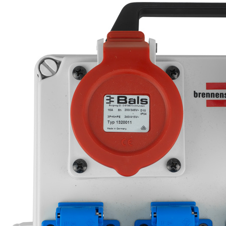 Stromverteiler mobil 2xCEE 16A 4xSchuko Baustromverteiler mit Kabel Brennenstuhl 1153650