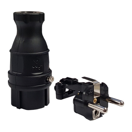 Uni Schuko Gummi Stecker 16A 230V IP44 XBS MXG-19