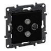 Steckdose TV-R-SAT-SAT schwarz 1,5 dB Niloe Step 863582