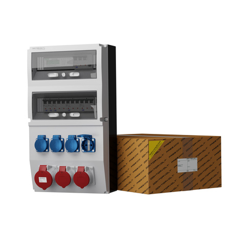 Stromverteiler eXT-S/FI 32A 2x16A 4x230V MID Stromzähler Doktorvolt DV-0809-D