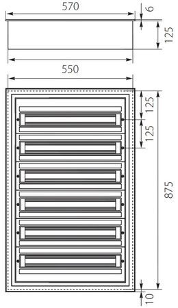 Verteilerkasten IP54 DARP-144 6x24 Unterputz Alutür Unterverteiler Sicherungskasten E-P 9.624