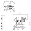 Reihenklemme 2.5mm2 3 Leiter Durchgangsklemme Grau UL 3459