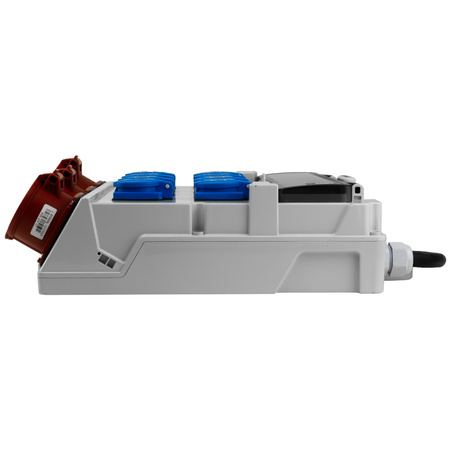 Baustromverteiler 2x16A 32A CEE 8x230V Stromverteiler Mobilverteiler mit Kabel Doktorvolt TR-S/FI DV-5022-D