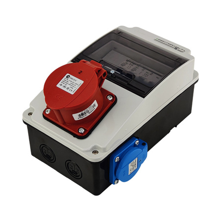 Wandverteiler XS-S 16A 2x230V IP44 Stromverteiler Komplett Verdrahtet Doktorvolt DV-2144-F