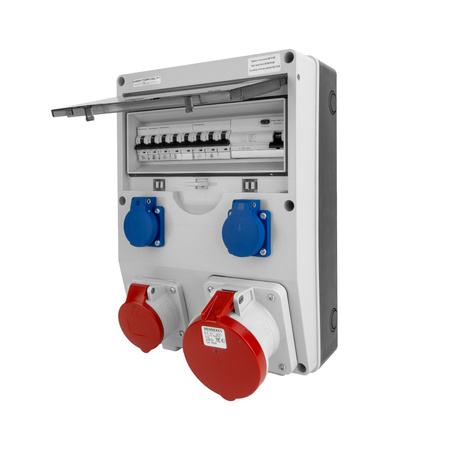 Stromverteiler TD-S/FI 1x63A 1x16A 2x230V Baustromverteiler Doktorvolt DV-2268-D