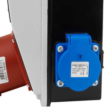 Wandverteiler XS-S 32A 2x230V IP44 Stromverteiler Komplett Verdrahtet Doktorvolt DV-5077-F