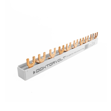 3P Phasenschiene Gabel 10-polig 12mm² PS/G Schiene Sammelschiene 80A DV-2626-PSG