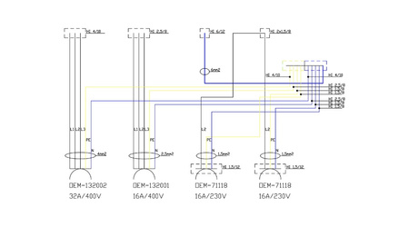 Stromverteiler ECO 1x32A 1x16A 2x230V franz/belg System Doktorvolt DV-2596-F