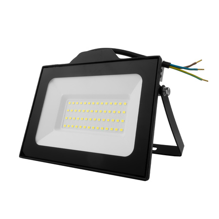 LED Außenstrahler mit Bewegungsmelder 50W GTV Flutlicht schwarz IP65 Außenwandstrahler 5000lm GT-GCR50W-64