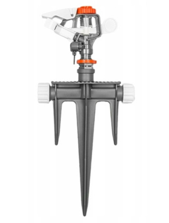 Kreisregner Impulregner 539m² mit Erdspieß Gartensprenger WHITE LINE BRADAS WL-Z31