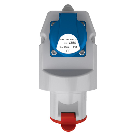 Kombi Wandsteckdose 16A/5-polig + 230V/16A IZVZ-S 1653 DV