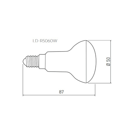 LED Leuchtmittel E14 6W neutralweiß 4000K Birne LD-R5060W-40