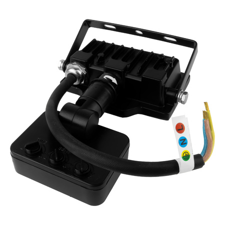 LED Außenstrahler mit Bewegungsmelder 10W GTV Flutlicht schwarz IP65 Außenwandstrahler 1000lm GT-GCR10W-64