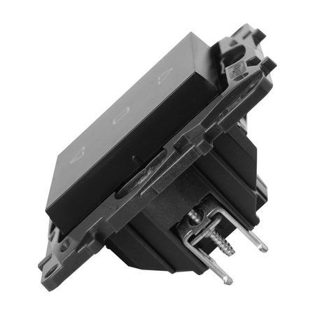 Rolladenschalter Jalousieschalter 3-fach 6 AX schwarz Niloe Step 863544