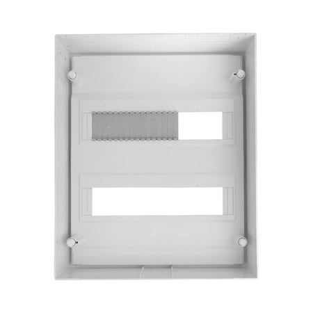 Sicherungskasten Aufputz Verteilerkasten 2-reihig 24 Module 8xMCB 1xRCCB VDE Saltek Überspannungsschutz verdrahtet Verteilerschrank mit Sicherungen 370x305x96,5mm Hager Hohlwand Verteiler Abzweigklemmen Doktorvolt  DV-6302-NT