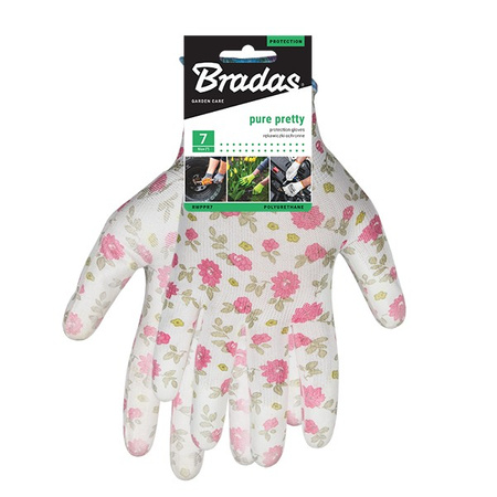 Gartenhandschuhe Schutzhandschuhe PURE PRETTY Arbeitshandschuhe Polyurethan Größe 7 BRADAS RWPPR7