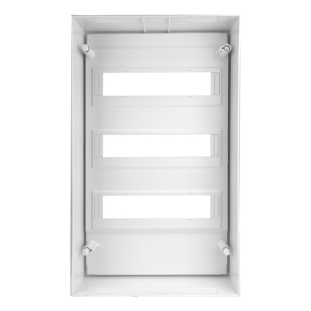 Verteilerschrank Aufputz Sicherunngskasten 3 Reihen 36 Modulen Verteilerkasten Kleinverteiler weiß Hager Volta 3x12 VA36BN