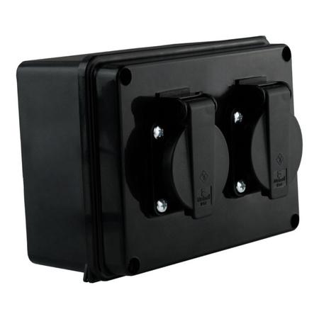 Wanddose 2x 230V Schuko IP54 Stromverteiler Wandverteiler Marlanvil 6.82105