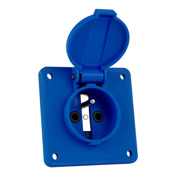 Anbausteckdose 3P 230V IP44 blau französisch System Bals Einbausteckdose BL7140