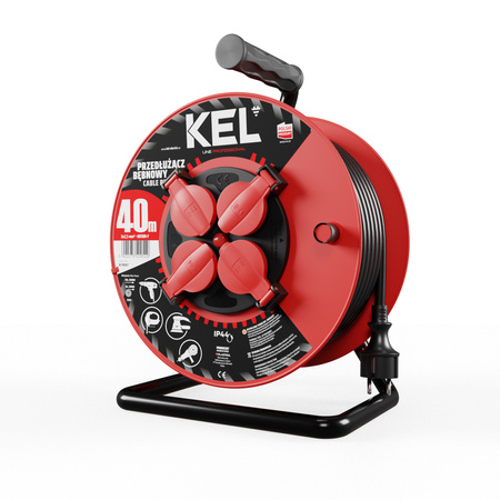 Kabeltrommel 40m 4× 230 V Schuko 3×2,5 H05RR-F Professional Line W-98687