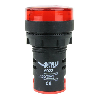 LED Leuchtmelder rot Kontrolleuchte Signal- Lampe Licht 22mm 230V AD22-RED230