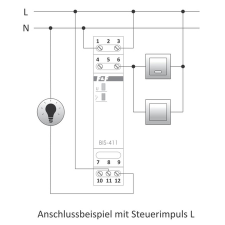 Bistabiles Relais 230V 16A Beleuchtung F&F BIS-411 2Z