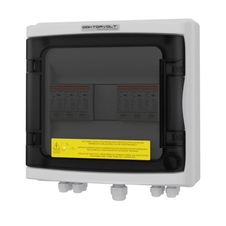 Solar Anschlusskasten PV DC 1000V 2x Mersen T2 2-String PG Doktorvolt DV-4425-FOT