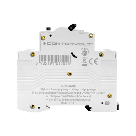 FI/LS-Schalter B16 30mA typ A RCBO 10kA Leitungsschutzschalter Fi-Schalter Kombination Doktorvolt DV-5046