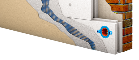 F-tronic TF-1 Installationshülse für gedämmte Fassaden Thermofix für Installation von Ø68mm Unterputzdosen in WDVS Dämmstoffe EPS blau 1 Stück 7810051