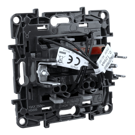 Doppelschalter beleuchtet schwarz Niloe Step 863515