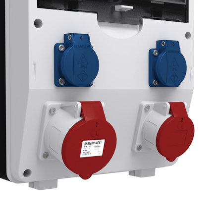 Stromverteiler pTD-S 32A 16A 2x230V 3P Zähler SIEMENS und MENNEKES Doktorvolt DV-4838-D