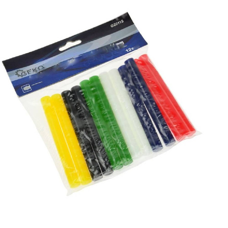 Heißklebesticks Klebepartonen bunt 11mm 12 Stück G20115