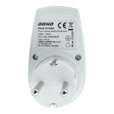 Steckdosen Dimmer 280 Watt 230V Steckdosendimmer frei Regelbar NEU OR-AE-13114(GS)