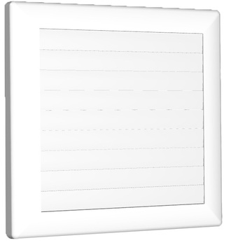 Lüftungsgitter Lamellen verschließbares 140x140mm weiß 02-344