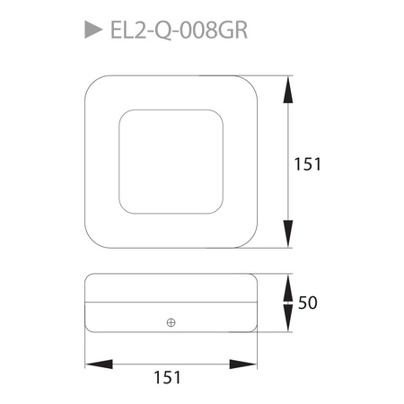 Fassadenlampe Wandleuchte Außen VALIT 8W 4000K IP65 Bemko C25-EL2-Q-008GR-4K