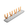 Phasenschiene 1P Gabel 4-polig 10mm2 PS/G Schiene Sammelschiene 63A DV-6695-PSG