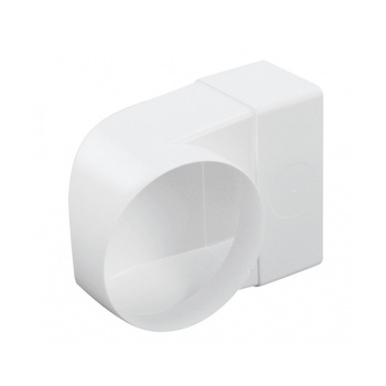 Umlenkstück 90° Flachkanal 110x55 TV Rundkanal Rundkanal ø100 airRoxy 02-403