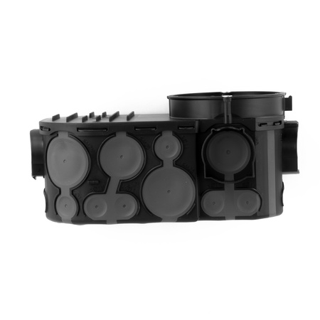 F-tronic Unterputzdose Elektronikdose 1 Stück Schalterdose mit Membran für IT Gerätedose luftdicht schwarz VDE 7320009