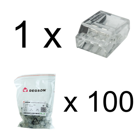 Dosenklemme 3x0.5-2.5 mm² Verbindungsklemme VDE DGN 1 Stück 100 Stück DG228-3.5-03P-1Y-00A