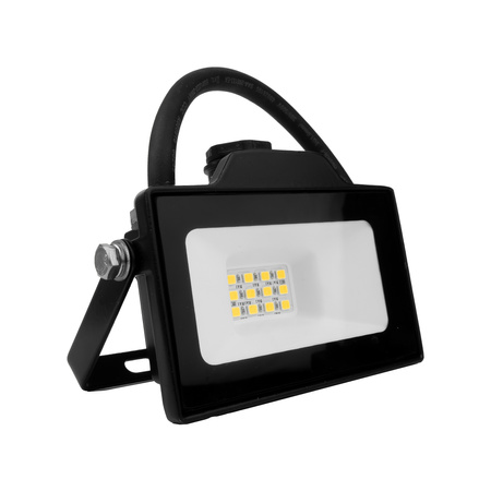 LED Außenstrahler mit Bewegungsmelder 10W GTV Flutlicht schwarz IP65 Außenwandstrahler 1000lm GT-GCR10W-64