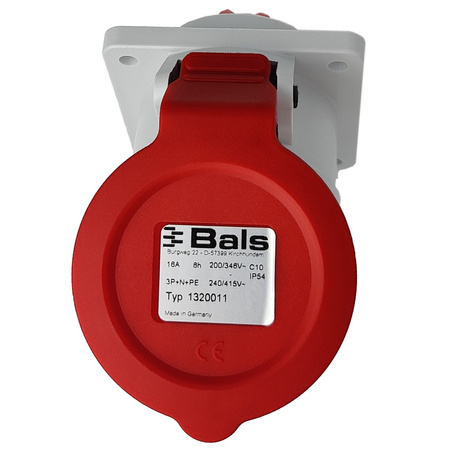 Bals CEE Anbausteckdose gerade 16A 5P 400V Einbausteckdose QUICK-CONNECT 1320011 IP54 OEM-1320011