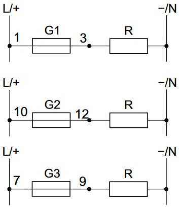 Sicherungsmodul 3-phasige Sicherungsautomaten Sicherungsschutz BZ-3 F&F 6257