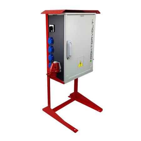 Baustromverteiler mit Ständer OS-S/FI SET 2x32A 1x16A 8x230V Doktorvolt DV-7228-F