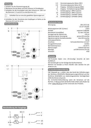 Zeitrelais Multifunktionsrelais Heizung Signalisierung Time Relay  Relais PCU-510 DUO F&F 5403