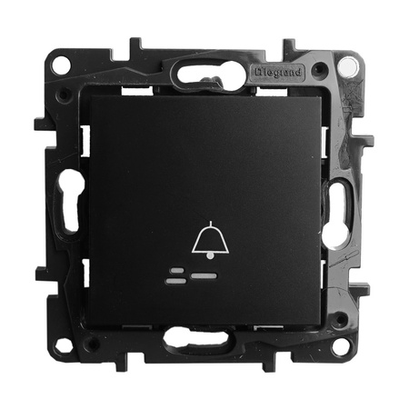 Taster Klingeltaster beleuchtet schwarz Niloe Step 863510