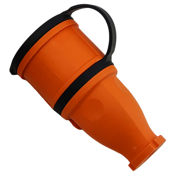 Gummikupplung 16A 230V 2P+E Steckdose Kupplung orange 3101-304-2300